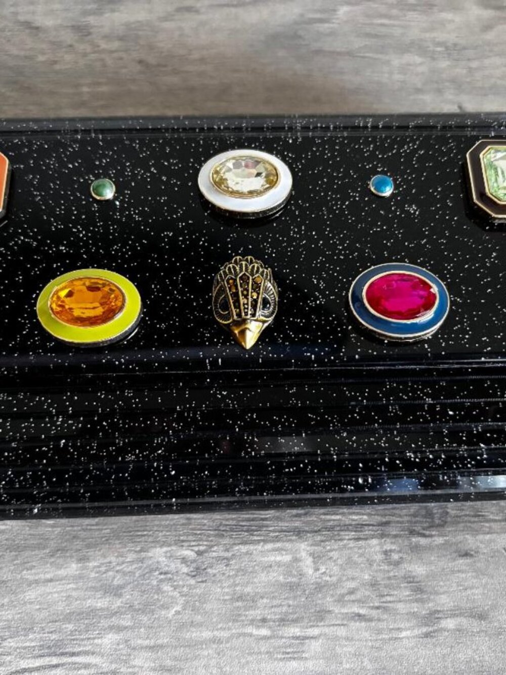 Kurt Geiger London Gems Party Envelope Clutch w/Embellished Eagle's Head NWT - Picture 2 of 5